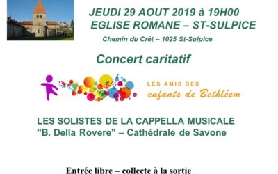 Concert à l’Eglise romane de St-Sulpice – 29.08.2019